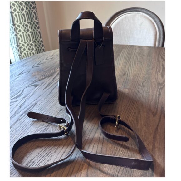 Coach 90’s Vintage Mahogany Brown Mini Leather Backpack 9960